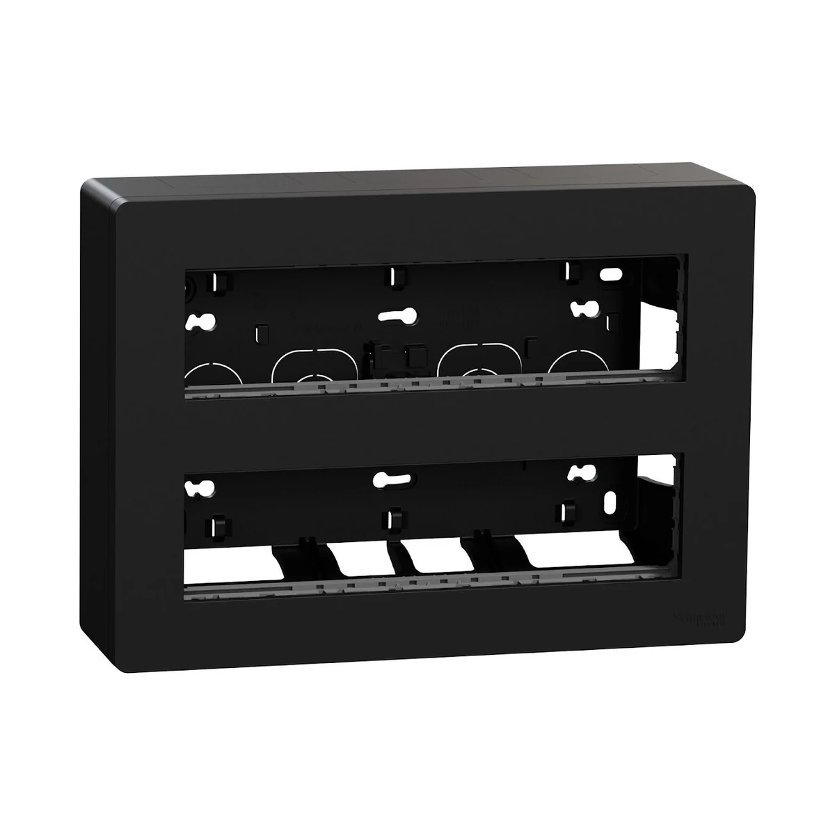 Schneider Electric NU121854 2-Row x 8-Module Surface-Mounted Workstation, Anthracite