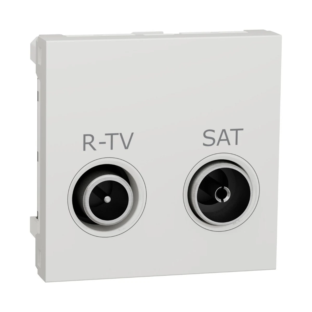 Schneider Electric NU345518 Yeni Unica, R-TV/SAT Sonlu Priz 2 modül, Beyaz — üretici ürün görseli
