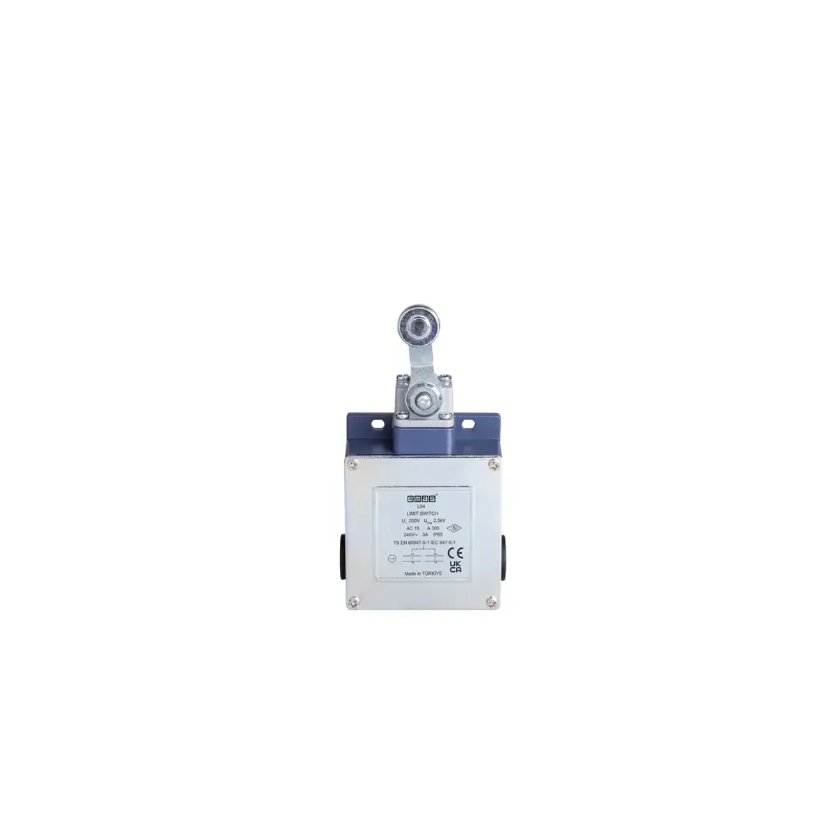Emas L54 Metal Housing 18 mm Metal Roller Adjustable Lever Snap-Action 2* (1NC+1NO ) Limit Switch L54K16MEM125