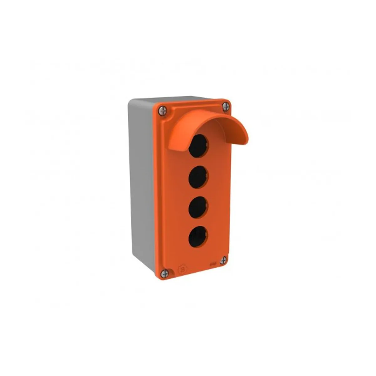 Bemis EXBT4-3071-0017 ATEX Ex-Proof Aluminum 4-Button Protected Box IP67 80x170x73 Orange