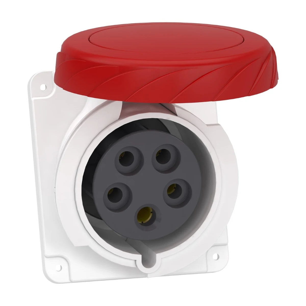 Schneider Electric PKY32F735 5x32A, Three-Phase, 3P+N+T, IP67, QUICK, Angled Machine Socket