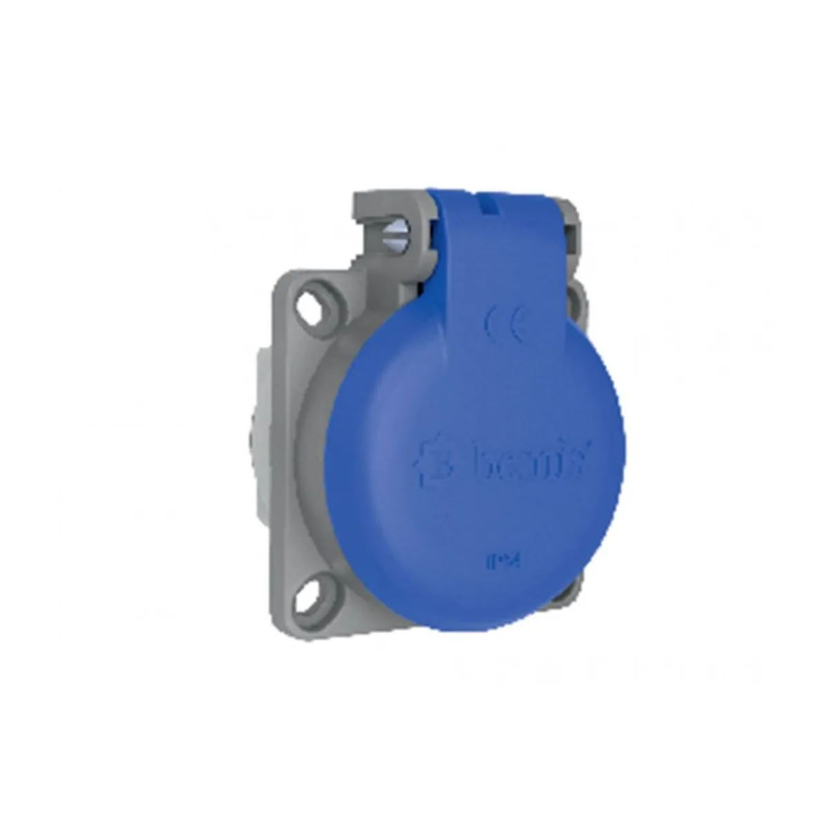 Bemis BY8-1402-3700 Plastic Panel Socket 16 A 2P+E IP54 Blue