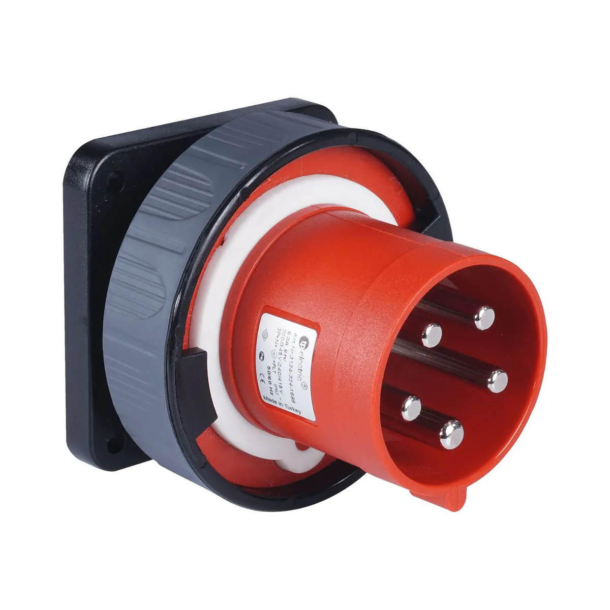 TP Elektrik 3134-324-1699 Uzun Gövdeli Makine Fişi, IP 67, 6h