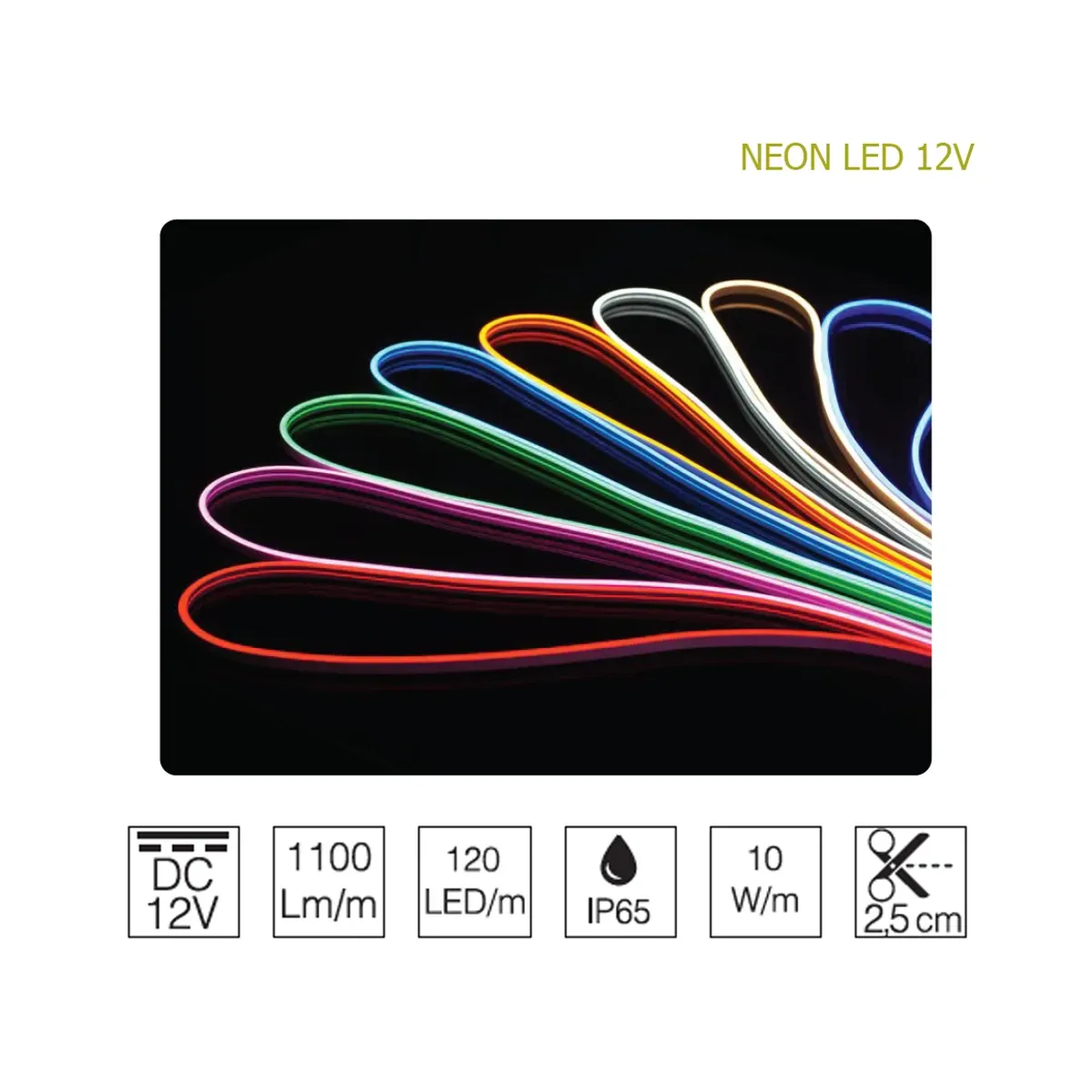 Neon LED Pembe 12VDC 1100lm LED Şerit