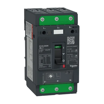 Schneider Electric GV4LE80N TeSys GV4 Motor Circuit Breaker Magnetic 3P 80A 50kA