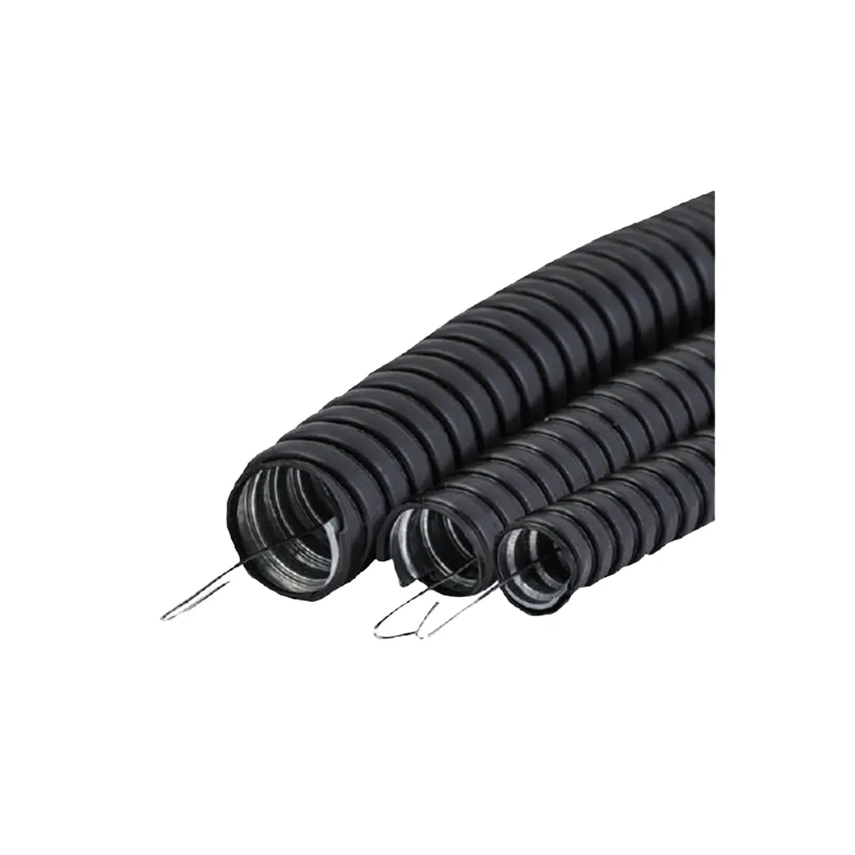 Mutlusan 20mm Plastic Spiral Wrap (Black) With Wire - 100m