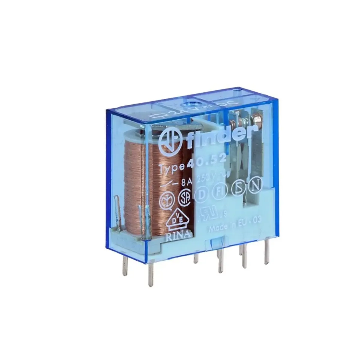 Finder F.40.52.9.024.0000 Minyatür PCB Röle 24V DC 8A