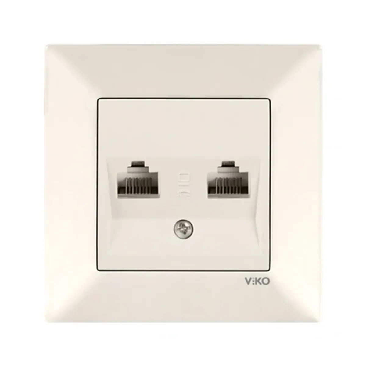 Viko Karre Meridian Double Cream Data Socket (2 x RJ45 CAT5E)