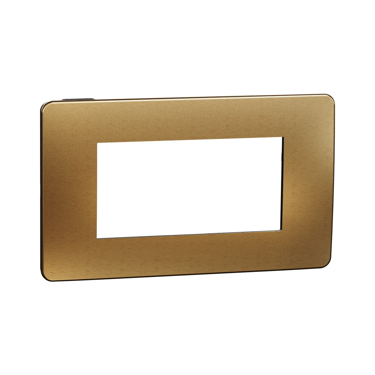 Schneider Electric NU270458M Yeni Unica, Studio Metal 4-Module Frame, Copper/Anthracite