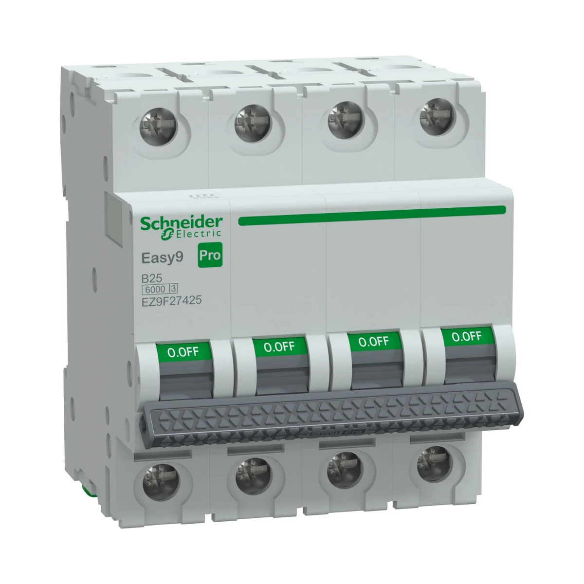 Schneider Electric EZ9F27425 Pro Sigorta 4P B Eğrisi 25A 6 kA — üretici ürün görseli