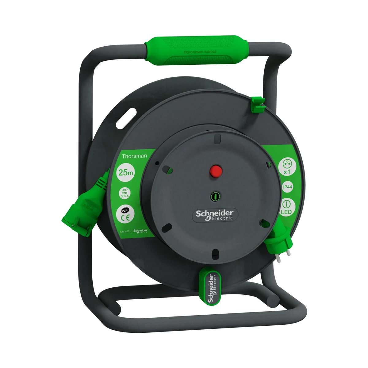 Schneider Electric IMT33153 Kablo Makarası Geniş, IP44, HO7RNF 3G2.5 25mt kablolu, topraksız — üretici ürün görseli