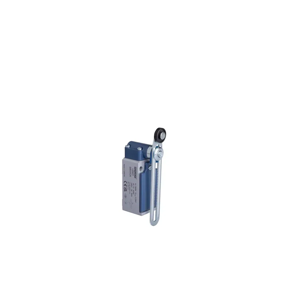 Emas L51 Metal Housing 18 mm Plastic Roller Adjustable Lever Snap-Action 1NO+1NC Limit Switch L51K13MEP123