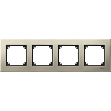 Schneider Electric MTN403405 Dörtlü çerçeve, M-Elegance Glass, Titanyum