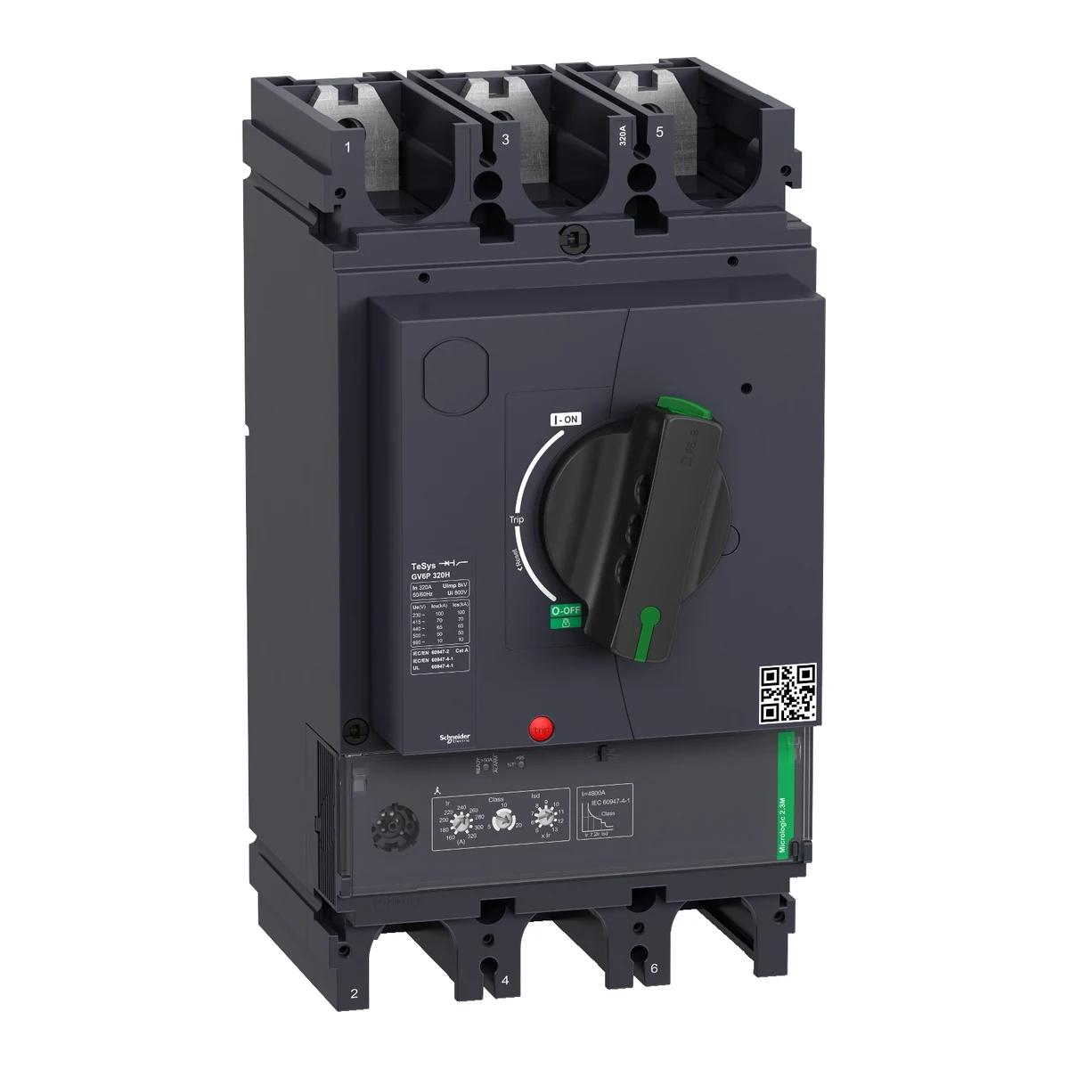 Schneider Electric GV6P320H TeSys GV6 Motor Devre Kesici Termik Many. 320A 70kA — üretici ürün görseli