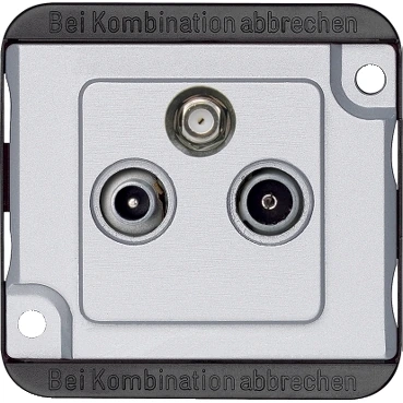 Schneider Electric 259160 Merten HD, TV/SAT/R Socket, Aluminum