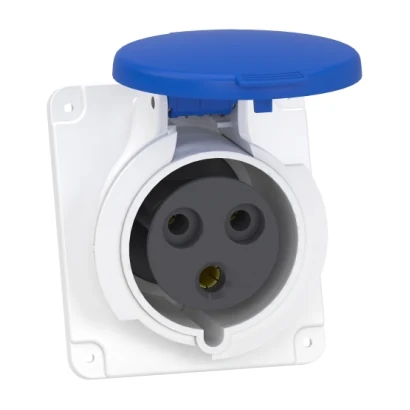 Schneider Electric PKF32F423 3x32A, Single-Phase, 2P+T, IP44, SCREW Angled Machine Socket