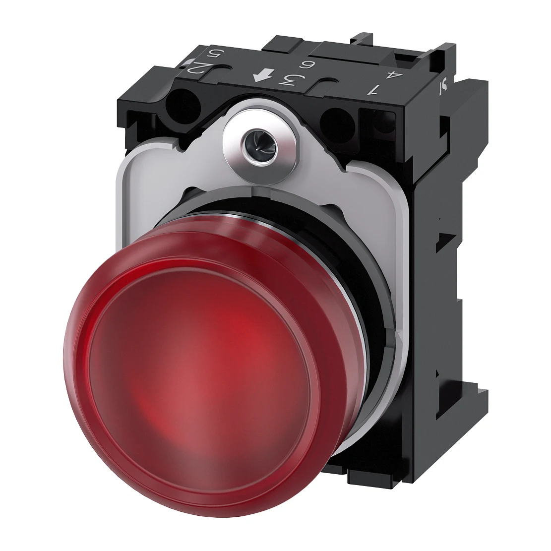 Siemens 3SU1156-6AA20-1AA0 Pilot Light Red 230 AC