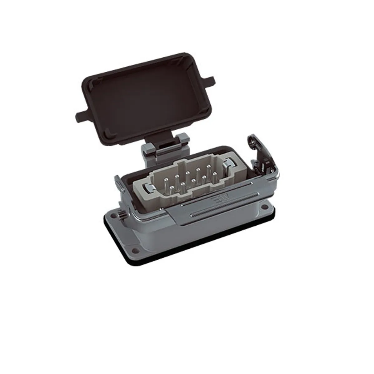 Mete Enerji 403711S 10x16A Multi Machine Plug Single Metal Latch Hinged Cover