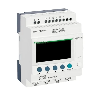 Schneider Electric SR2A101FU Zelio Smart Relay, R10 I/O 100-240 V AC
