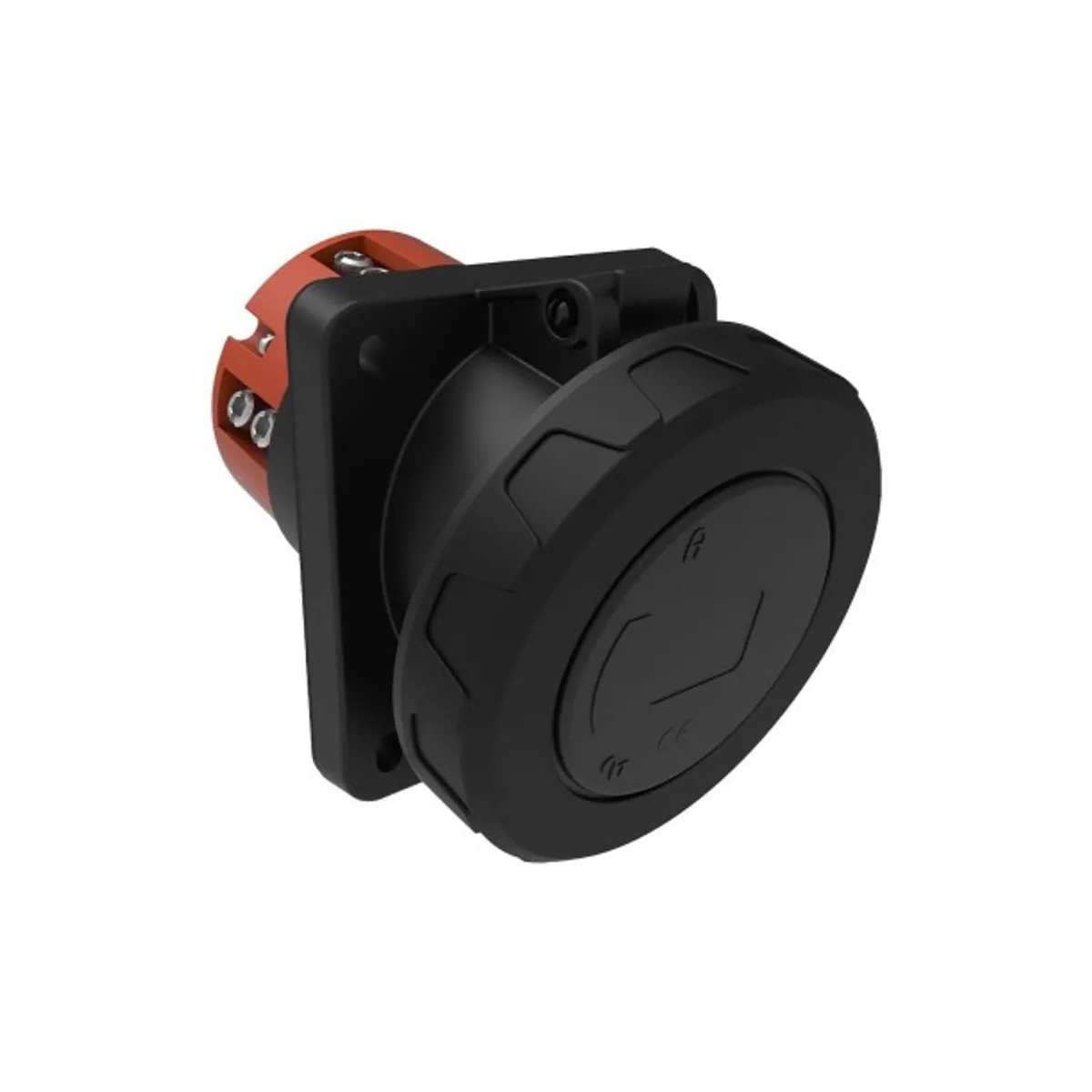 Bemis BCS-6403-7420 CEE 45° Eğik Makine Prizi 125 A 2P+E IP67 Siyah