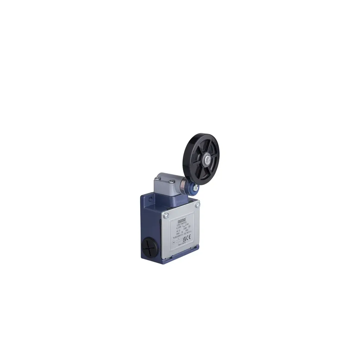 Emas L53 Metal Housing 50 mm Rubber Roller Lever Snap-Action 1NO+1NC Limit Switch L53K13MEL121