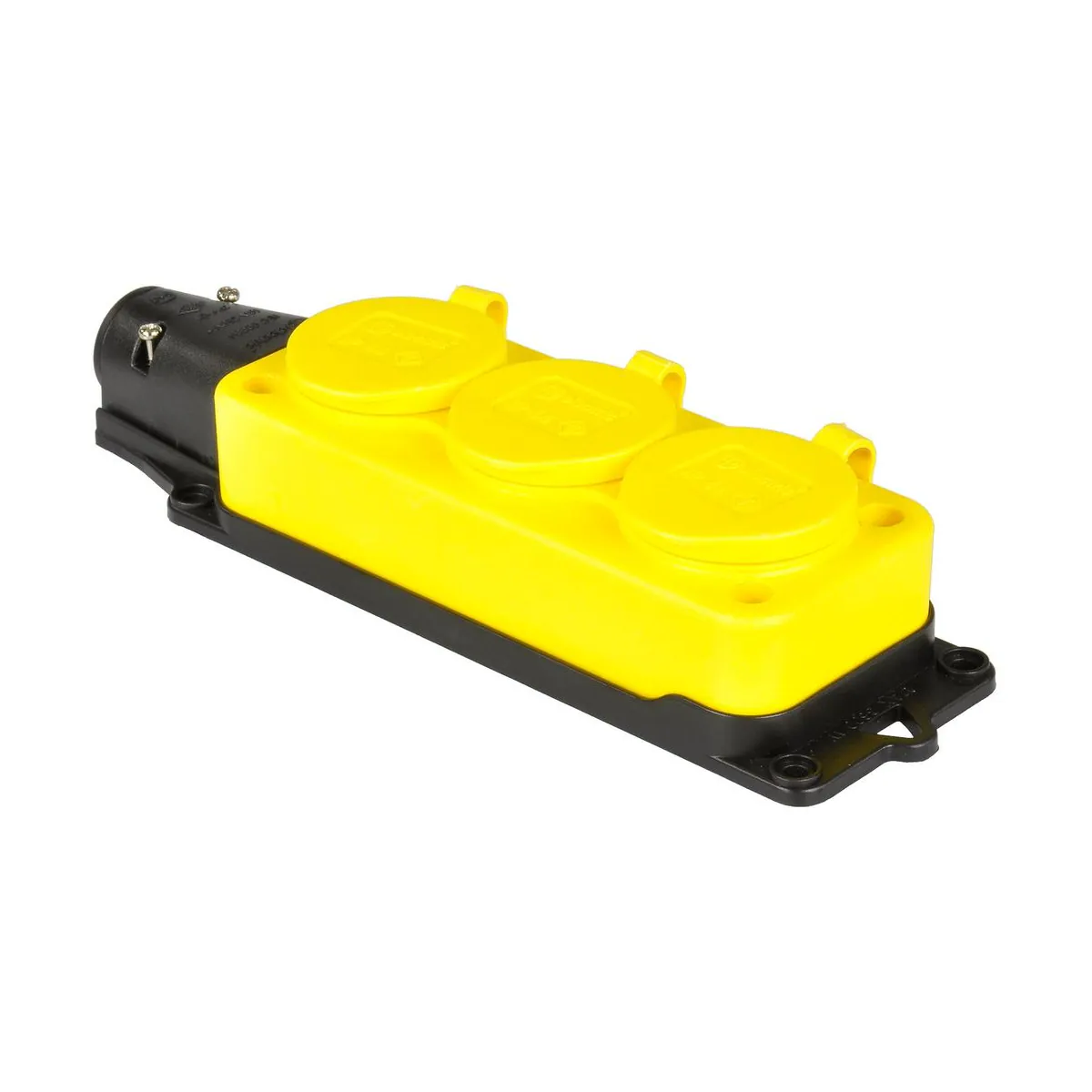 TP Elektrik 3101-308-0700 1x16A Kauçuk Üçlü Grup Priz, IP 44, Sarı
