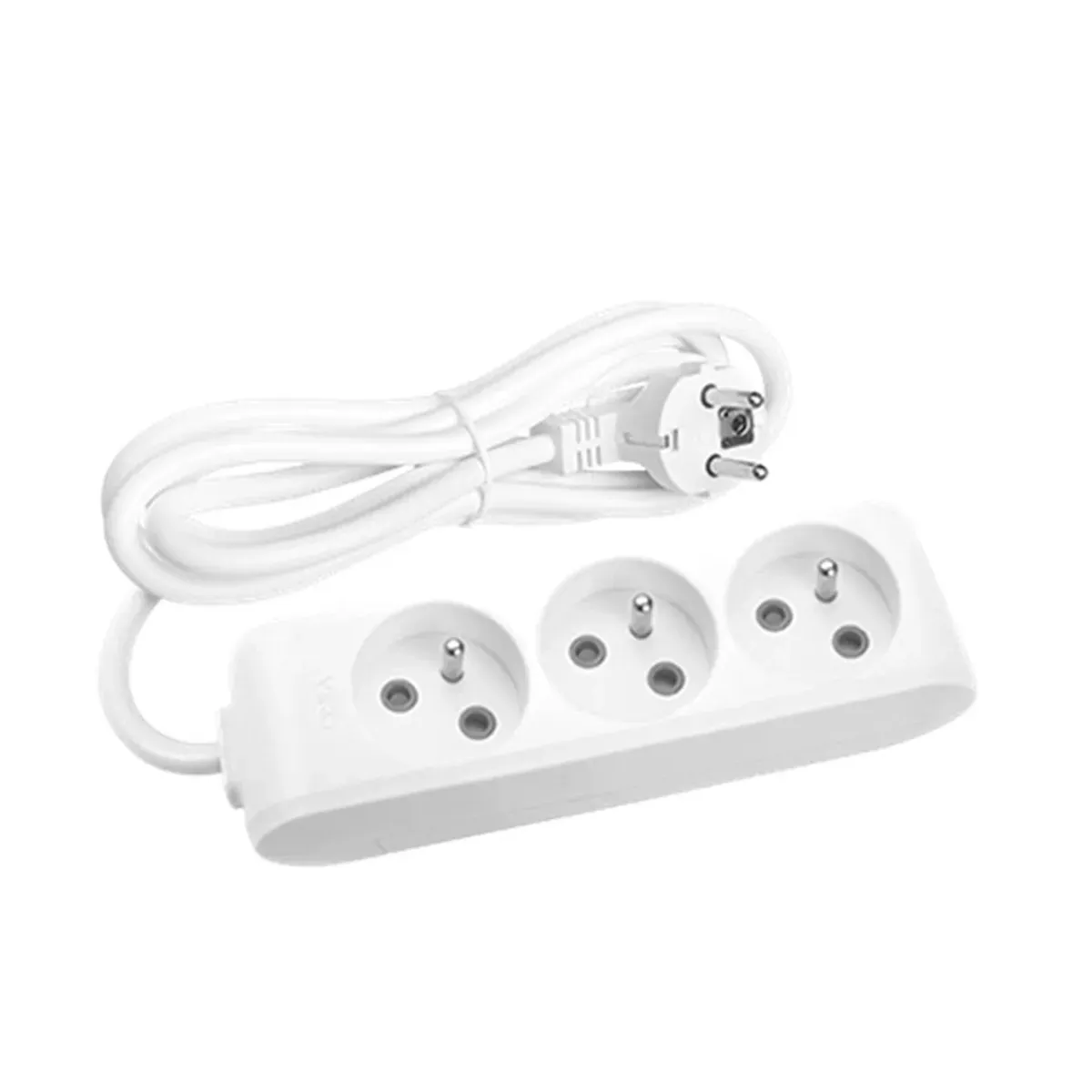 Viko Beyaz Üçlü Priz UPS Topraklı Kablolu Ç.K. - 2 Metre