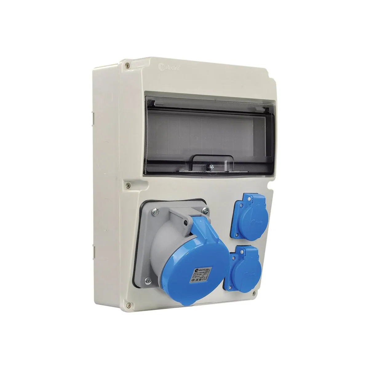 TP Elektrik 3320-200-2811 220x300 Priz Montajlı Kombinasyon Kutusu, 3x63A ve 1x16A Prizli