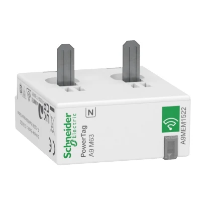 Schneider Electric A9MEM1522 Kablosuz enerji sensörü otomatik sigorta üstten/alttan montaj — üretici katalog görseli