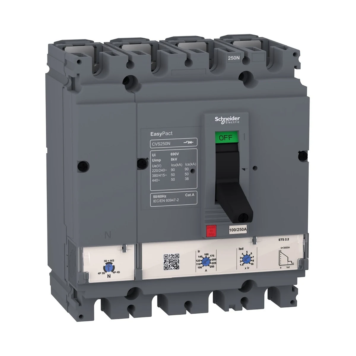 Schneider Electric LV510583 EasyPact CVS100F 100A ETS 2.2 36kA 4P — temsili aile görseli