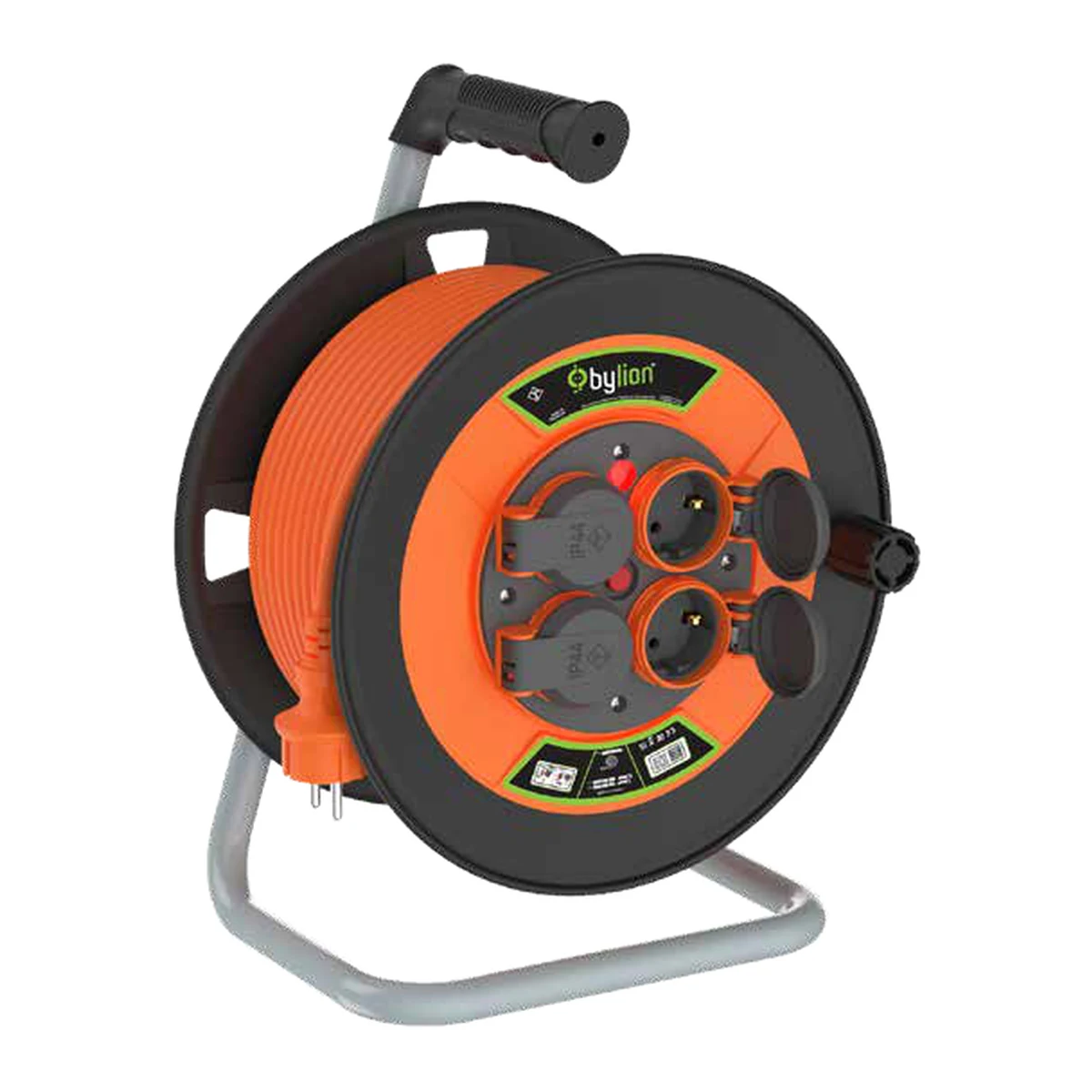 Bylion 102-300-0000 PMP-10000-F Cable Reel 16 A 4 sockets Type F (Schuko) IP44