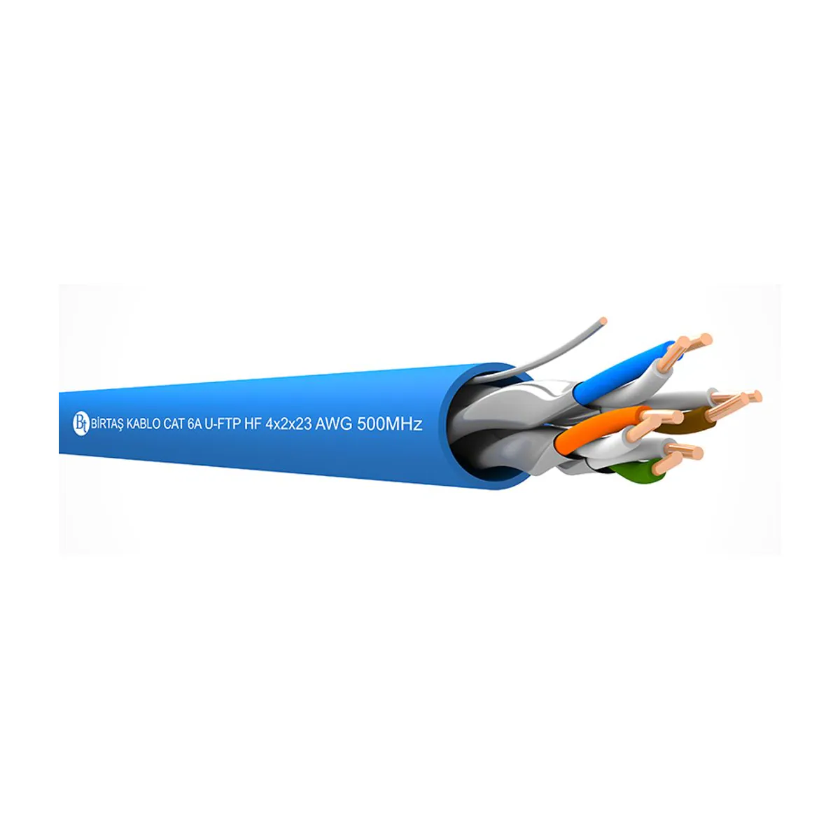 Birtaş CAT6A U/FTP HF 4x2x23 AWG blue