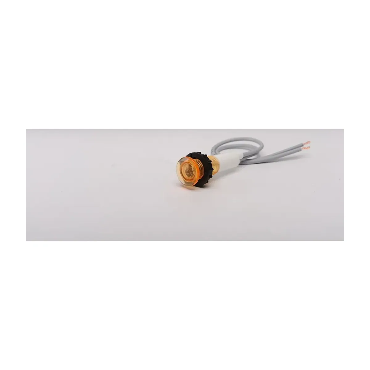 Emas S Serisi Plastik Ampul'lu 230V AC 12cm Kablolu Sarı 10mm Sinyal Lambası IP40