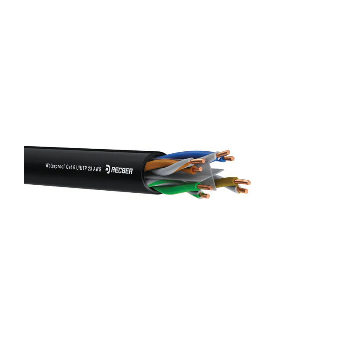 Reçber SL400 U23 PE Gel-Filled Waterproof Category 6 U/UTP 4x2x23AWG Cable