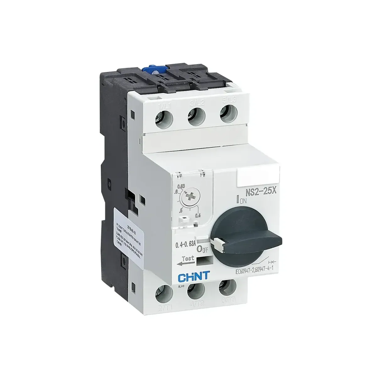 Chint NS2X Serisi 3 Kutup 0,63-1A Termik Manyetik 220V AC Motor Koruma Şalteri NS2-25X