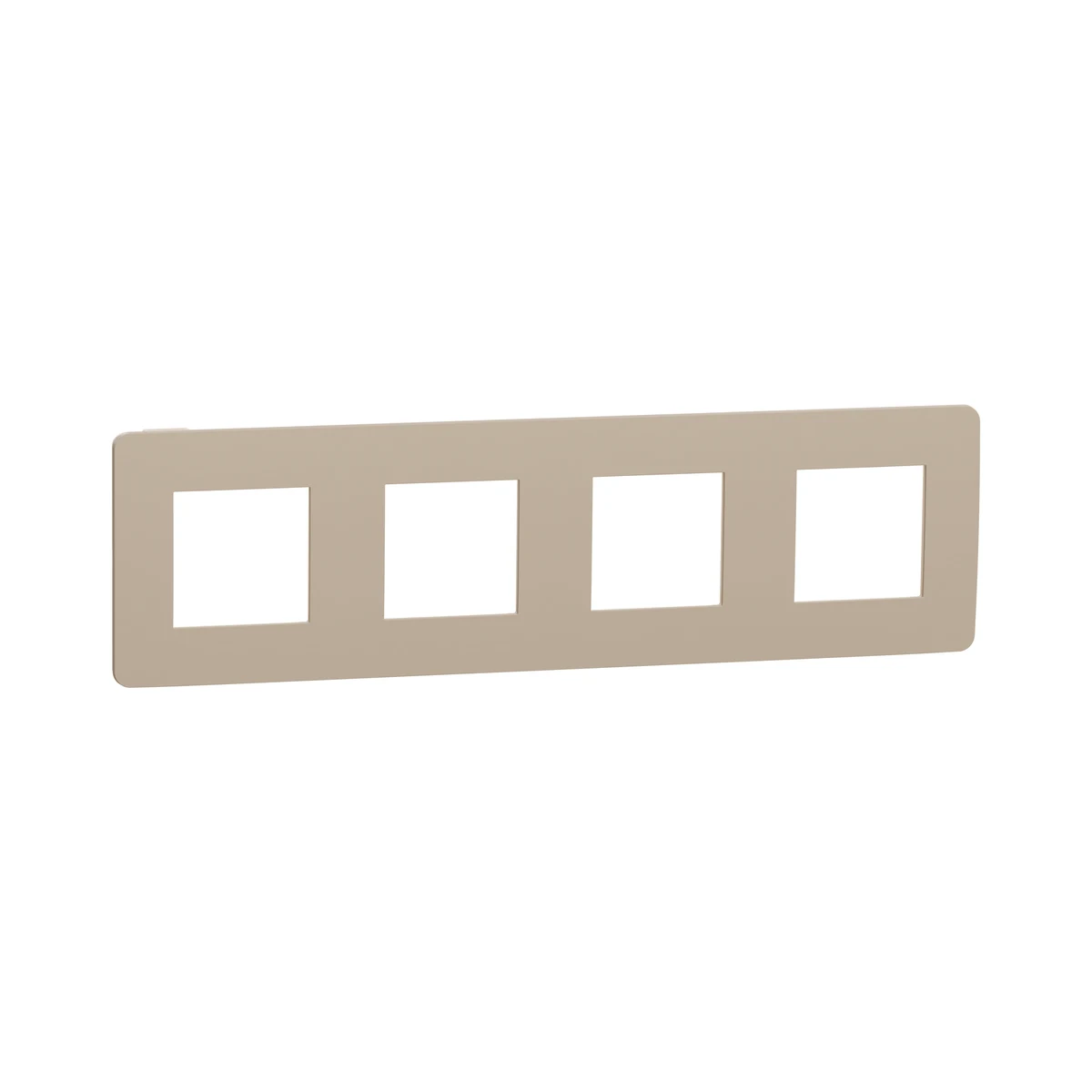 Schneider Electric NU280427 Yeni Unica, Studio Color Double Frame, Taupe Brown/Cream