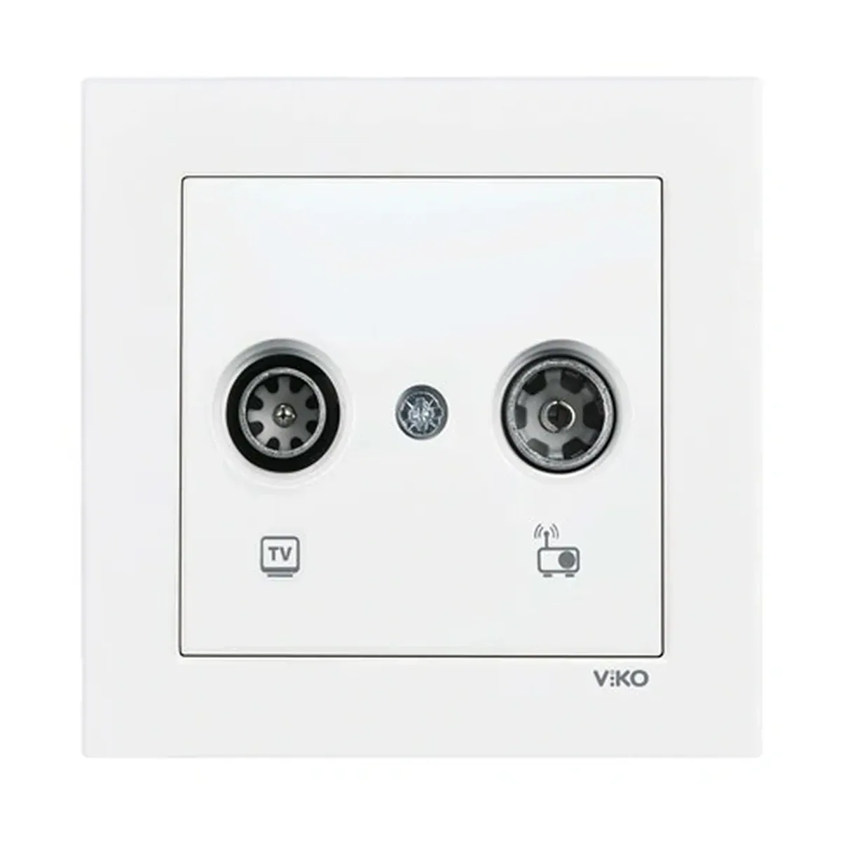 Viko Karre 55 White End-of-Line Satellite Socket (SAT-TV-RAD)