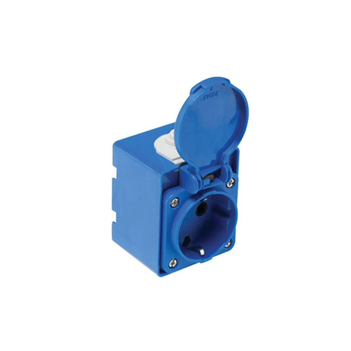 Mete Enerji 40403706 1x16A Panel Socket + Case Rail Mounting Element Blue