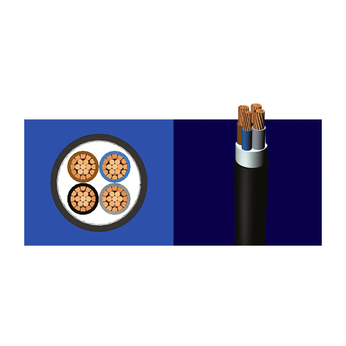 Hes NYY 1x120 mm2 YVV Underground Power Cable