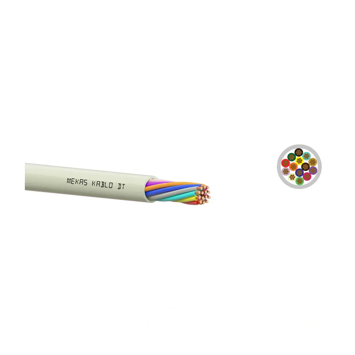 Mekas DT13 13x0,22 mm2 Dijital Asansör Kontrol ve Kumanda Kablosu