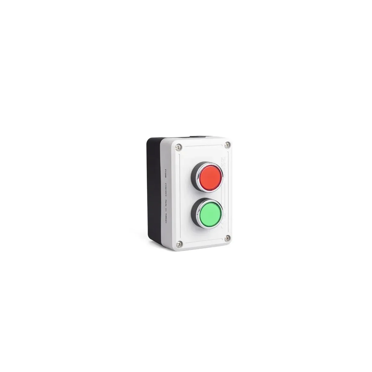 Emas PY Series Plastic 2-Hole B200DK + B100DY Gray-Black Control Box PY2AB