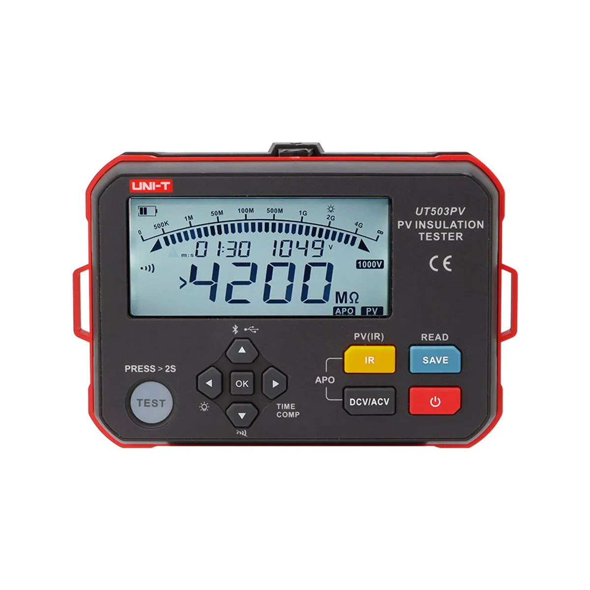 Unit UT503PV fotovoltaik izolasyon direnci test cihazı ve aksesuarları
