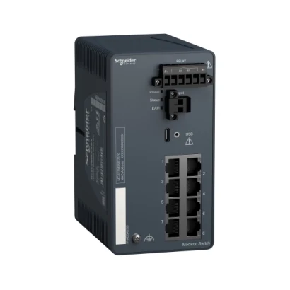 Schneider Electric MCSESM083F23F0 Modicon Managed Switch 8TX — üretici katalog görseli