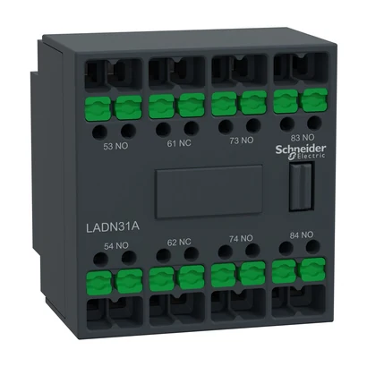 Schneider Electric LADN31A TeSys Deca Yardımcı Kontak 3NA1NK Snap-in — üretici katalog görseli