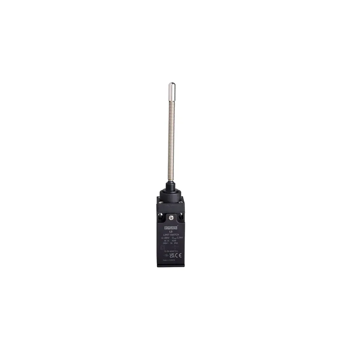 Emas Plastic Body Blunt Metal End Metal Spring Lever Snap-Action 1NO+1NC Limit Switch 7mm L3K13SOM102