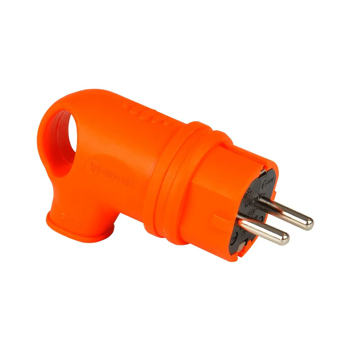 TP Elektrik 3101-302-2300 1x16A Rubber Angled Plug, IP 44, Orange