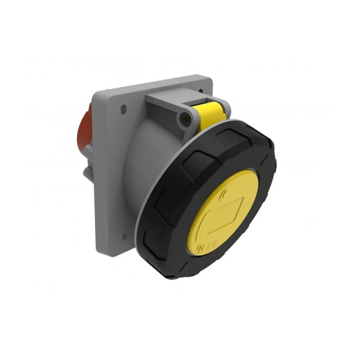 Bemis BC3-4303-7420 CEE with Pilot Contact 3/63A. 45° Angled Machine Socket 2P+E IP67