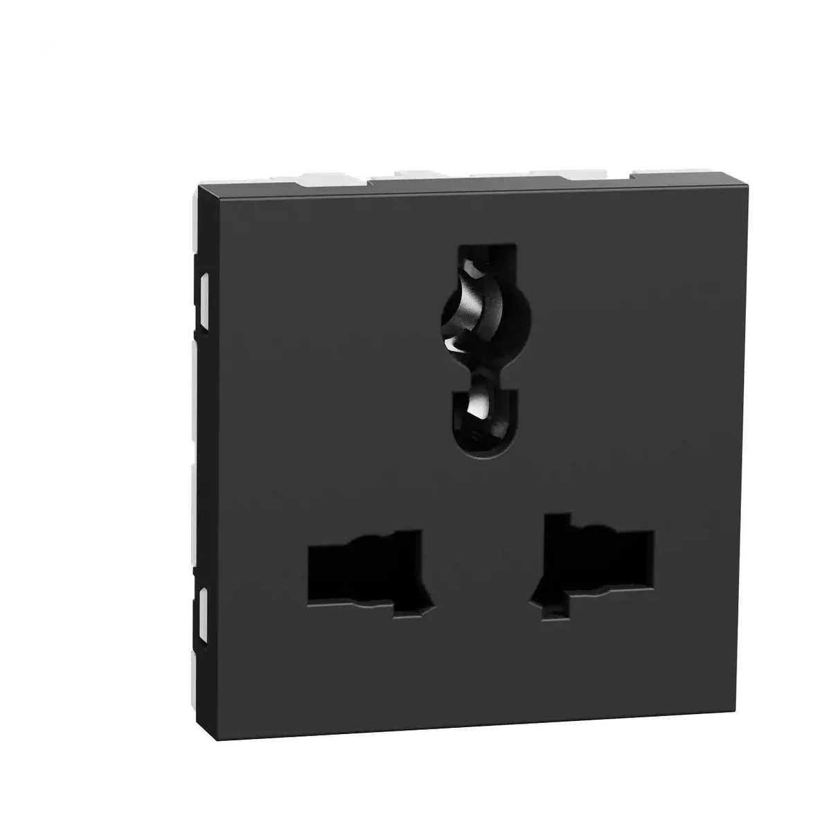 Schneider Electric NU308454 Yeni Unica, Üniversal Çocuk Korumalı Priz 2 modül, Antrasit — üretici temsili ürün görseli