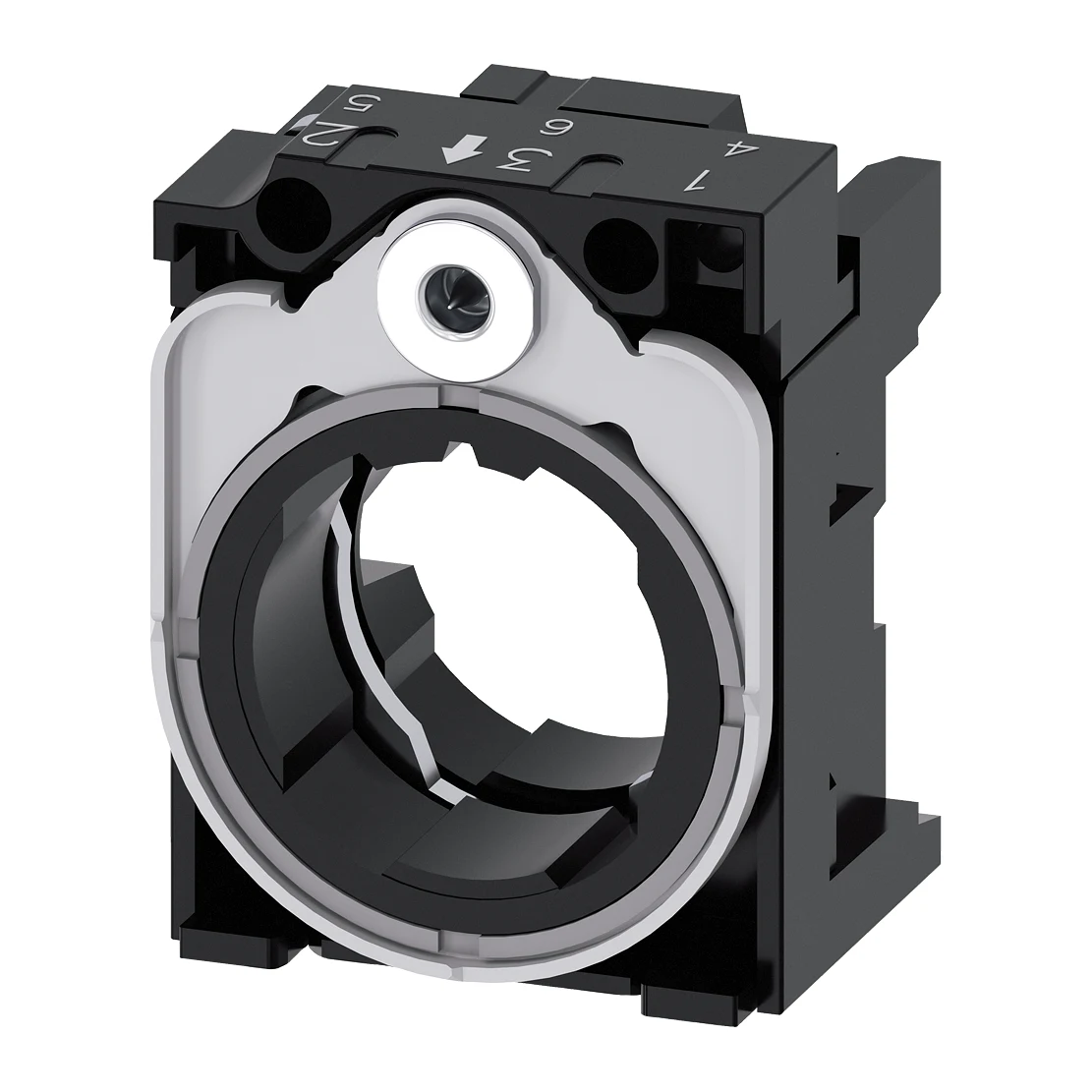 Siemens 3SU1550-0AA10-0AA0 Push Button and Signal Accessory Holder without contact block, compatible with metal and plastic