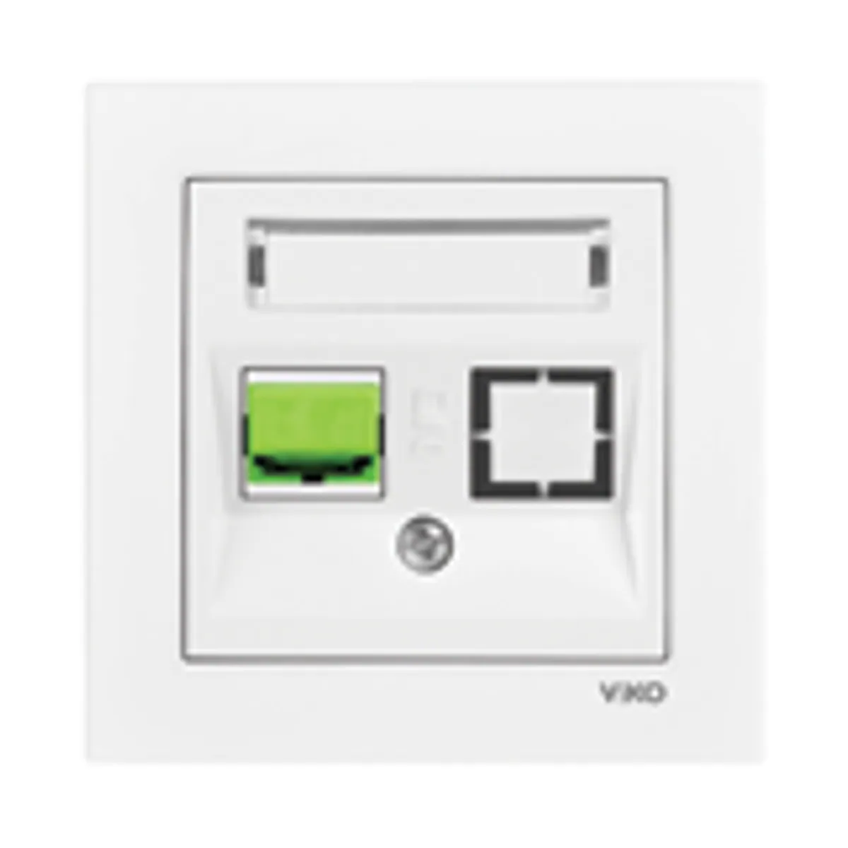 Viko 90900230 Karre 55 Krem Fiber Optik (SC/APC-Yeşil) Mekanizma+Kapak — temsili aile görseli